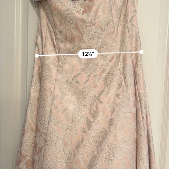 Jessica McClintock Strapless Dress in Blush Pink - Picture 3 of 8